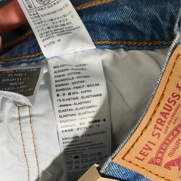 Levi’s 501 Jean Shorts High Rise Size 30 Blue NWT Denim Jorts - Picture 8 of 9